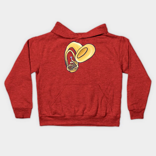 Sousaphone Kids Hoodie by ElectronicCloud